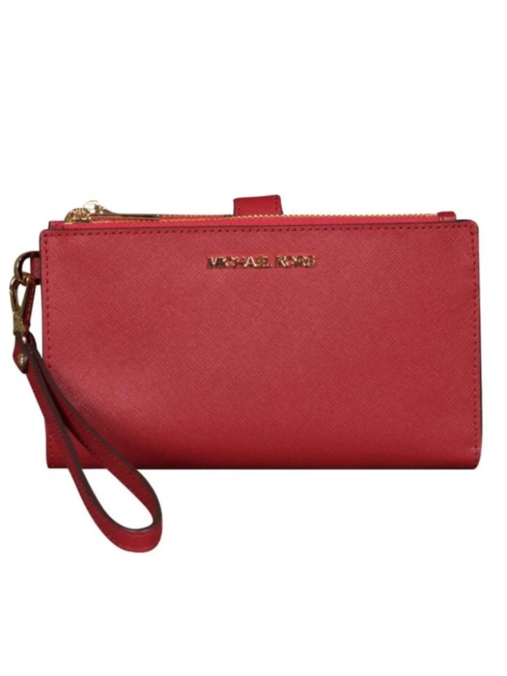 Michael Kors Double Zip Wristlet in Scarlet